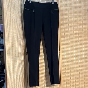 Chico's Black So Slimming Pants with Zipper Detail Sz 2 (14)